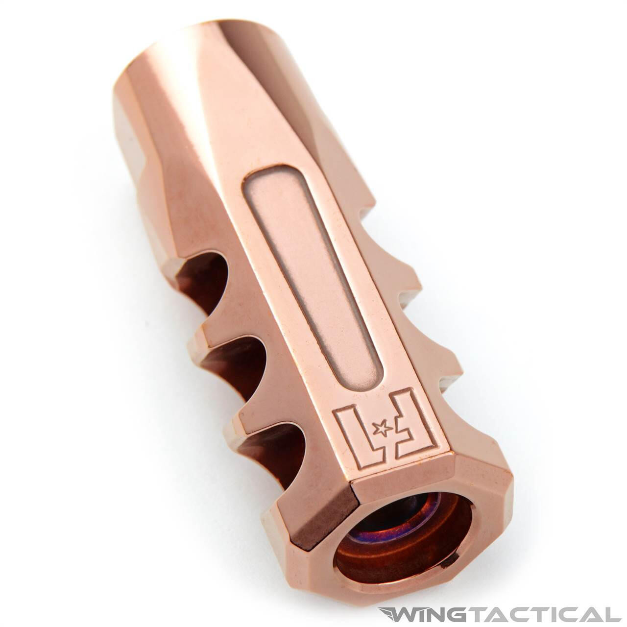 F1 Firearms 5.56 Flat Faced Compensating Black Nitride Muzzl