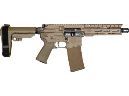 Diamondback Firearms 5.56mm NATO/300 AAC Blackout 7in Black Nitride Modern Sporting Pistol – 30+1 Rounds