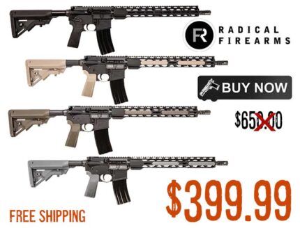 Radical Firearms AR-15 RPR 5.56mm NATO 16in Black Melonite Semi Automatic Modern Sporting Rifle – 30+1 Rounds