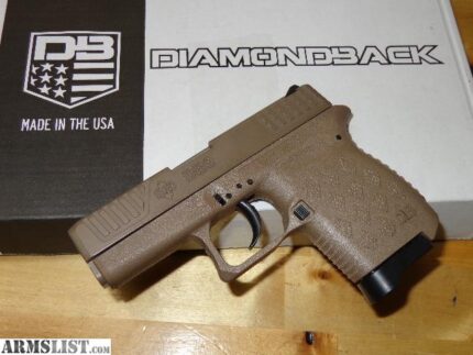 Diamondback DB9FS 9mm Luger 4.75in FDE Pistol – 15+1 Rounds