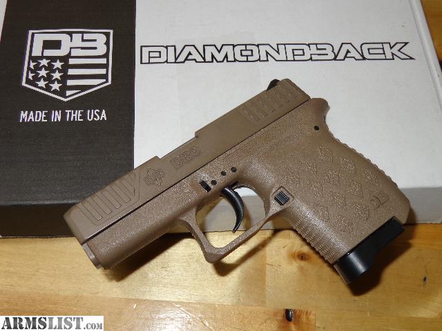 Diamondback DB9FS 9mm Luger 4.75in FDE Pistol - 15+1 Rounds