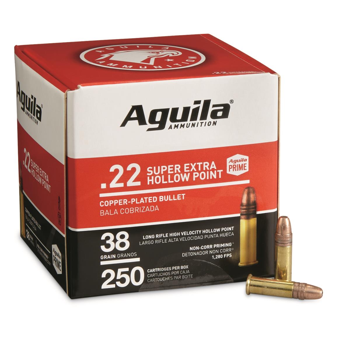 Aguila Super Extra High Velocity 22LR Ammo 38 Grain Plate...