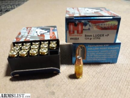 Hornady American Gunner 9mm Luger +P Ammo 124 Grain Horna…