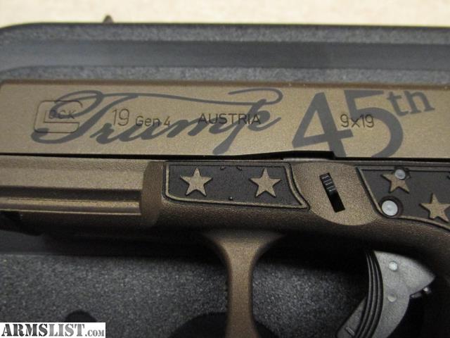 Glock G19 9mm Trump Edition Gen 4 US Made Handgun UG19502...