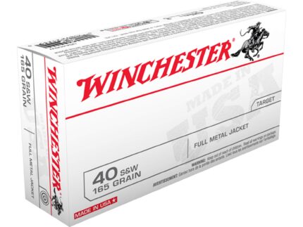 Winchester Ammunition USA White Box Ammo Brass .40 SW 200…