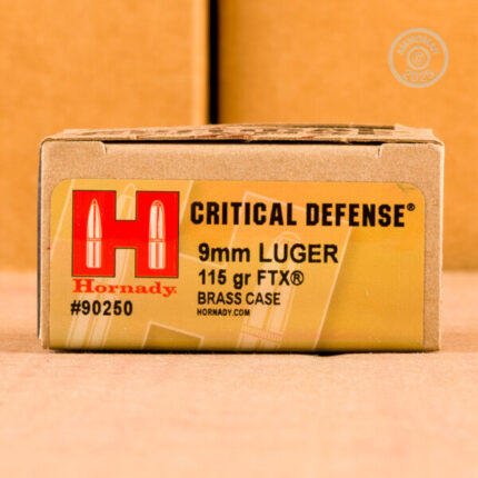 Hornady Critical Defense Brass 9mm 115 Grain 25-Rounds FT…