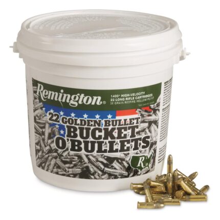 Remington Golden Bullet Brass .22 LR 36-Grain 1400-Rounds…